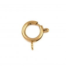 304 Stainless Steel Bolt Ring Clasp 9mm - Gold Plated - 1pc
