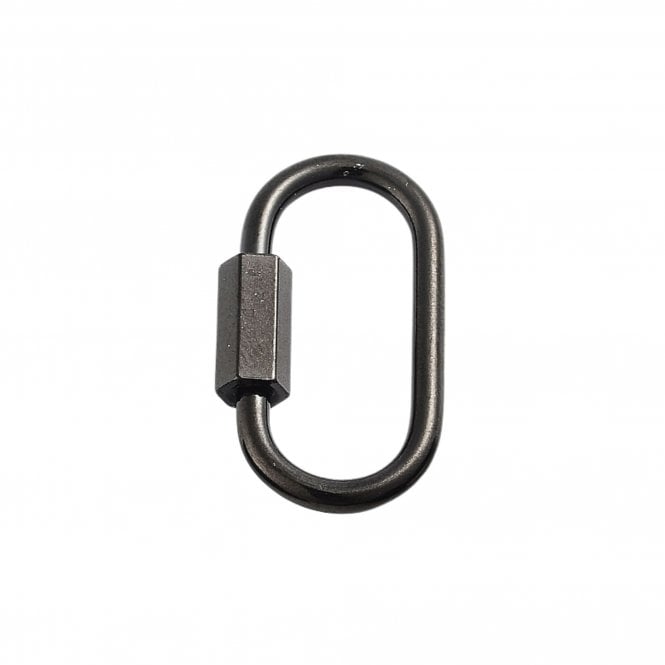 304 Stainless Steel Carabiner Lock Clasp 21x11mm - PVD Black Plated - 1pc
