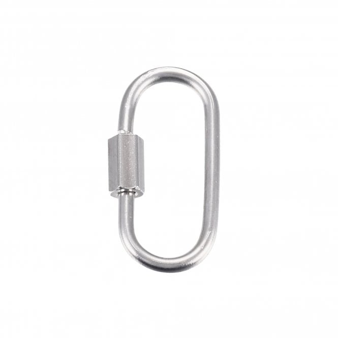 304 Stainless Steel Carabiner Lock Clasp 21x11mm - Stainless Steel - 1pc