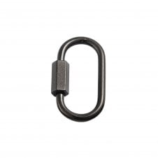304 Stainless Steel Carabiner Lock Clasp 24x13mm - PVD Black Plated - 1pc