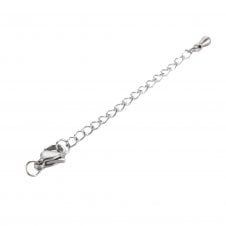 304 Stainless Steel Chain Extender / Teardrop / Lobster Clasp - Original Colour - 2pcs