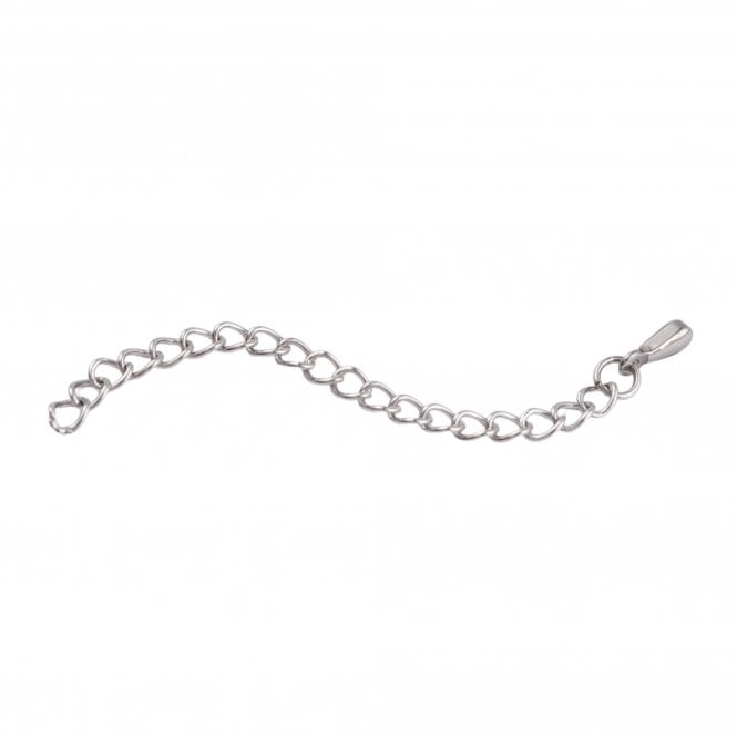 304 Stainless Steel Chain Extender With Tear Drop - Original Colour - 2pcs