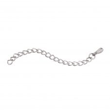 304 Stainless Steel Chain Extender With Tear Drop - Original Colour - 2pcs