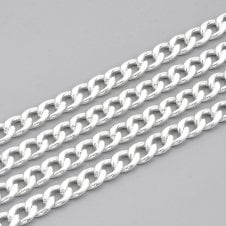 304 Stainless Steel Chunky Curb Chain 9x6mm - Silver Colour - 1m