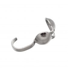 304 Stainless Steel Clamshell Calottes Bead Tip Findings 9x4mm - Original Colour - 20pcs