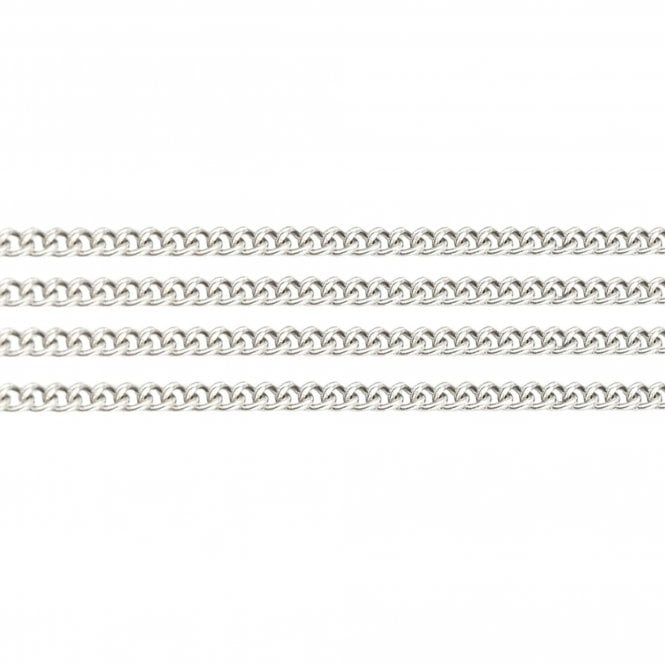 304 Stainless Steel Curb Link Chain 2.5x2mm - Original Colour - 1m