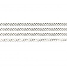 304 Stainless Steel Curb Link Chain 2.5x2mm - Original Colour - 1m