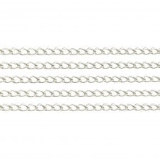 304 Stainless Steel Curb Link Chain 3x2mm - Original Colour - 1m