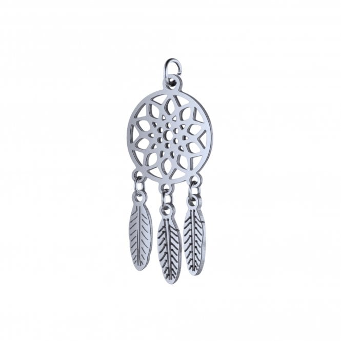 304 Stainless Steel Dreamcatcher Pendant 30x14mm - 1pc