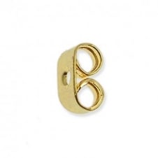 304 Stainless Steel Earring Back Scroll 4.5x6mm - Gold Colour - 50pk