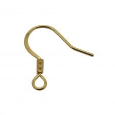 304 Stainless Steel Flat French Earring Hooks 17x18mm - Golden - 4pcs