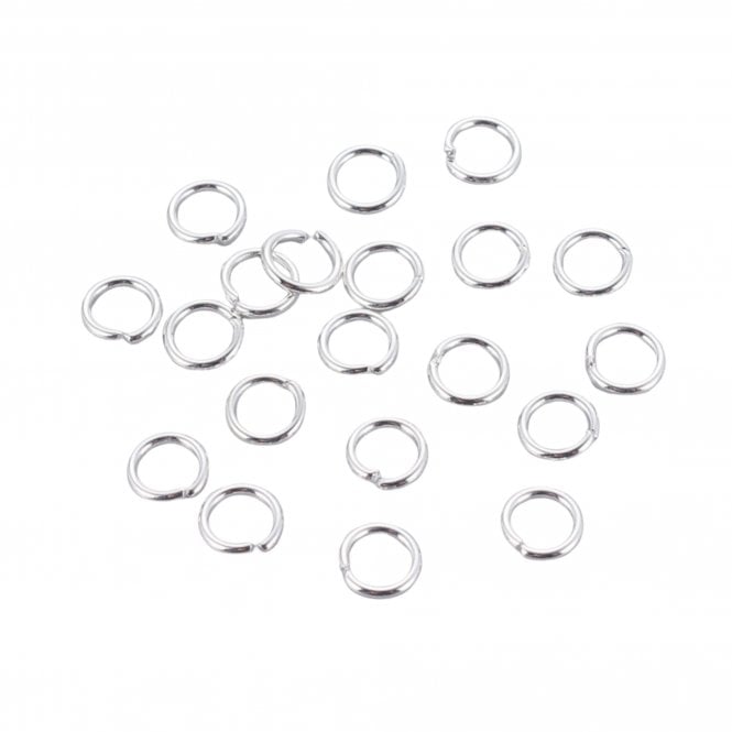 304 Stainless Steel Jump Rings 5mm (0.8mm) - Silver Colour - 25pcs