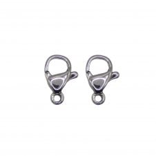 304 Stainless Steel Lobster Clasp 12mm - Original Colour - 5pcs