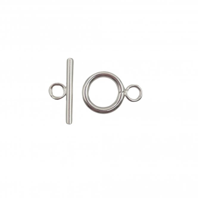 304 Stainless Steel Round Toggle Clasp 11mm - Silver Colour - 2pcs