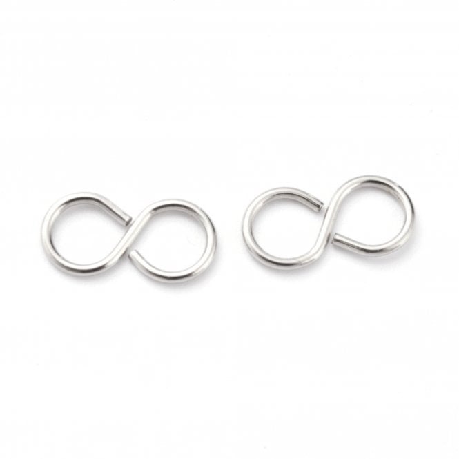 304 Stainless Steel S Hook Clasp 10x5mm - Original Colour - 10pcs