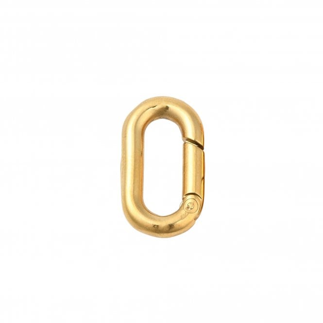 304 Stainless Steel Spring Gate Clasp 18x10mm - 18k Gold Plated - 1pc