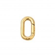 304 Stainless Steel Spring Gate Clasp 18x10mm - 18k Gold Plated - 1pc