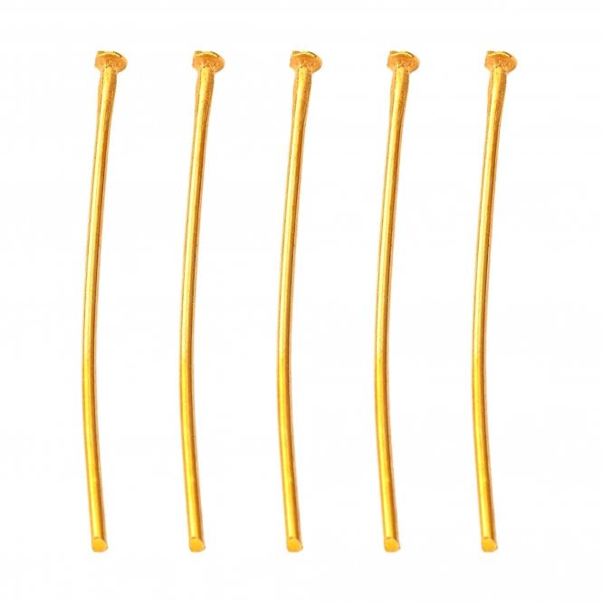 30mm Headpins Findings - Golden Plated - 50pk