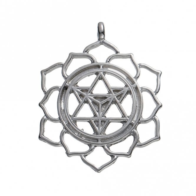 30mm Meditation Pendant - Antique Silver Plated - 1pc