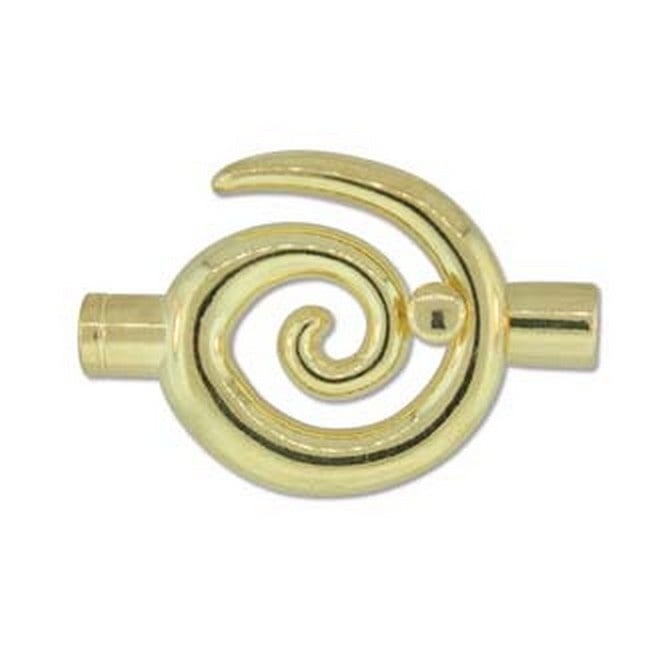 34x35mm Large Swirl Glue In Toggle - 6.2mm - Gold Plated - 1pk