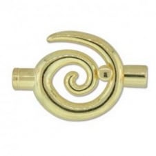 34x35mm Large Swirl Glue In Toggle - 6.2mm - Gold Plated - 1pk