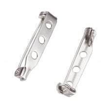 38mm Brooch Bar Findings - Silver Colour - Safety Catch - 20pcs