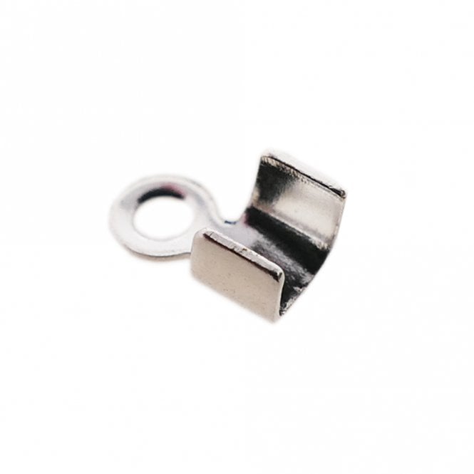 3mm Cord End Box Closer - Silver Plated - 20pcs
