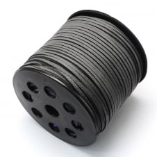3mm Flat Faux Suede Cord - Grey - 3m