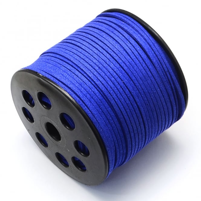 3mm Flat Faux Suede Cord - Royal Blue - 3m