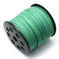 3mm Flat Faux Suede Cord - Sea Green - 5m
