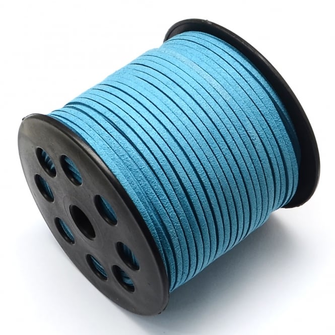 3mm Flat Faux Suede Cord - Teal - 3m