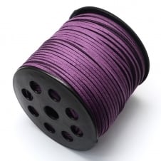 3mm Flat Faux Suede Cord - Violet - 3m