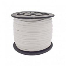 3mm Flat Faux Suede Cord - White - 3m