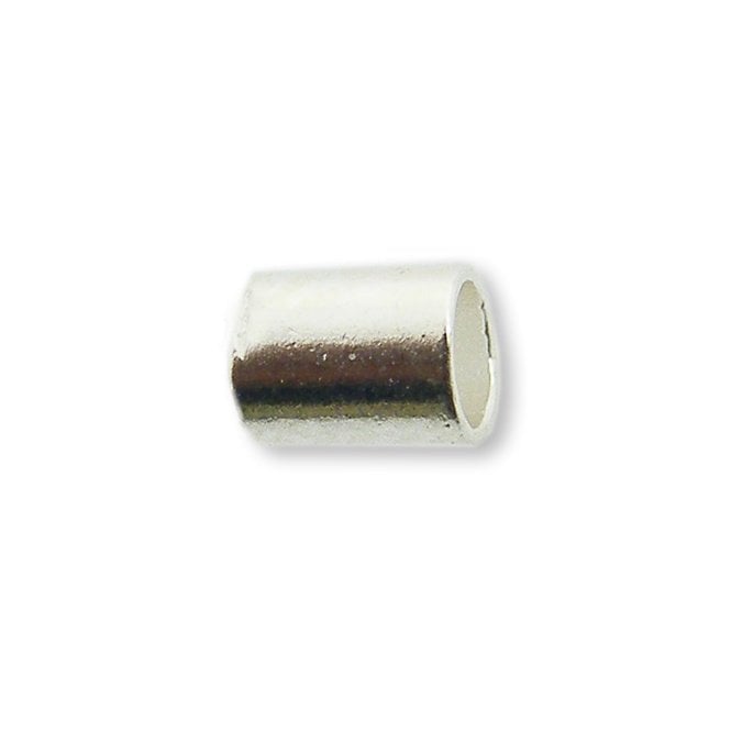 3mm Tube Crimps - Silver Plated - 150pcs