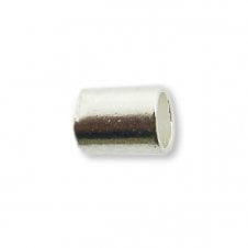 3mm Tube Crimps - Silver Plated - 150pcs