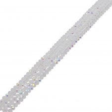 3x4mm Faceted Glass Rondelles - Crystal AB - 125pcs (1 String)