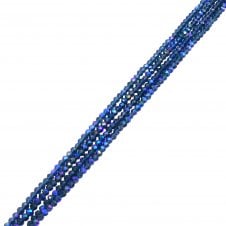 3x4mm Faceted Glass Rondelles - Denim Blue AB - 125pcs (1 String)