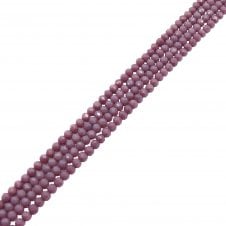 3x4mm Faceted Glass Rondelles - Opaque Heather - 125pcs (1 String)