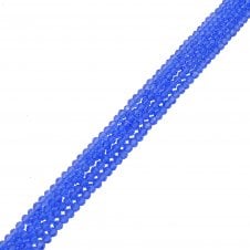 3x4mm Faceted Glass Rondelles - Sapphire - 125pcs (1 String)