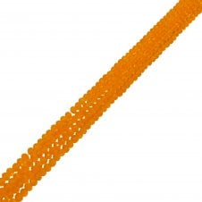 3x4mm Faceted Glass Rondelles - Transparent Orange - 125pcs (1 String)