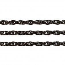 4.5x6.5mm Triple Link Rope Chain - Black Plated - 1m