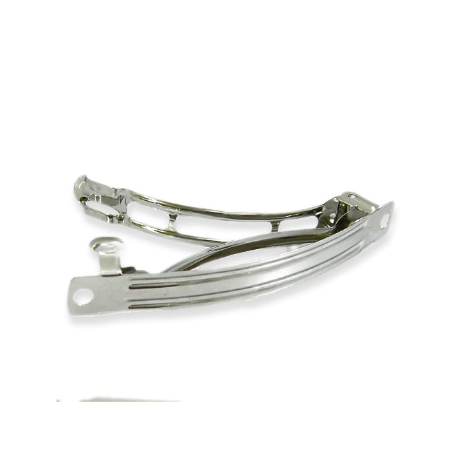 40mm Hair Clip - Silver Plated - 2pcs