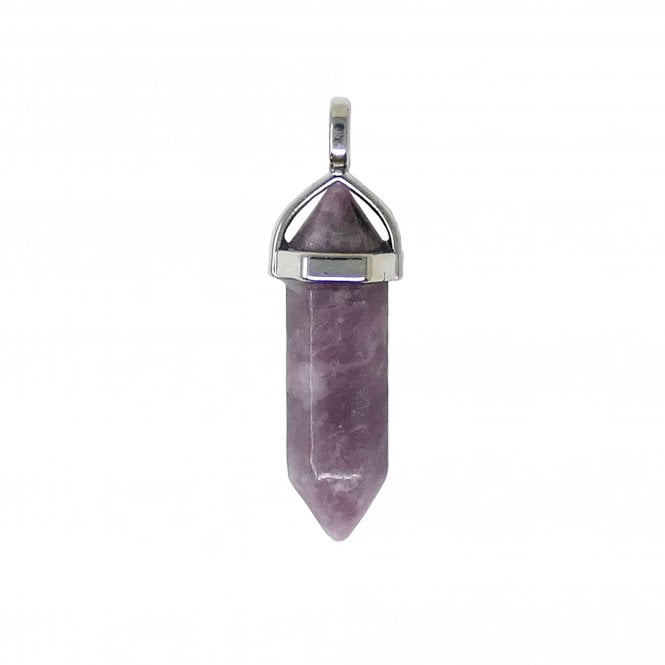40x12mm Double Pointed Hexagon Pendant - Natural Charoite - 1pc