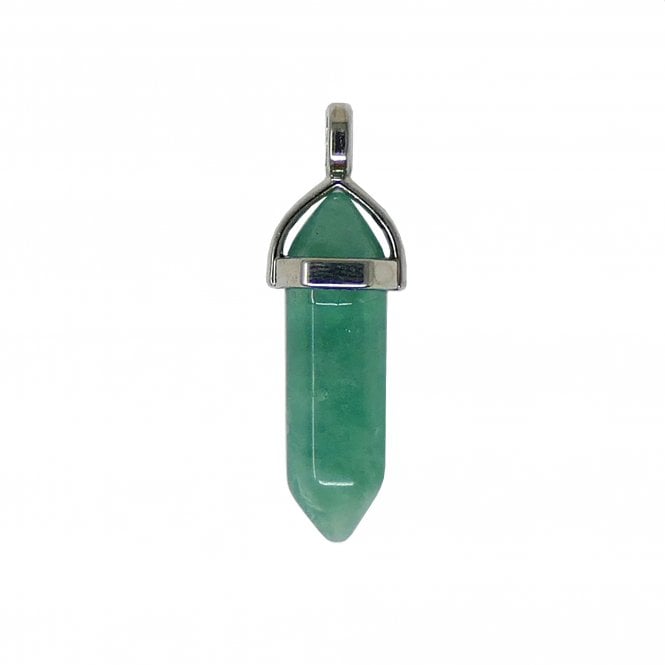 40x12mm Double Pointed Hexagon Pendant - Natural Fluorite - 1pc