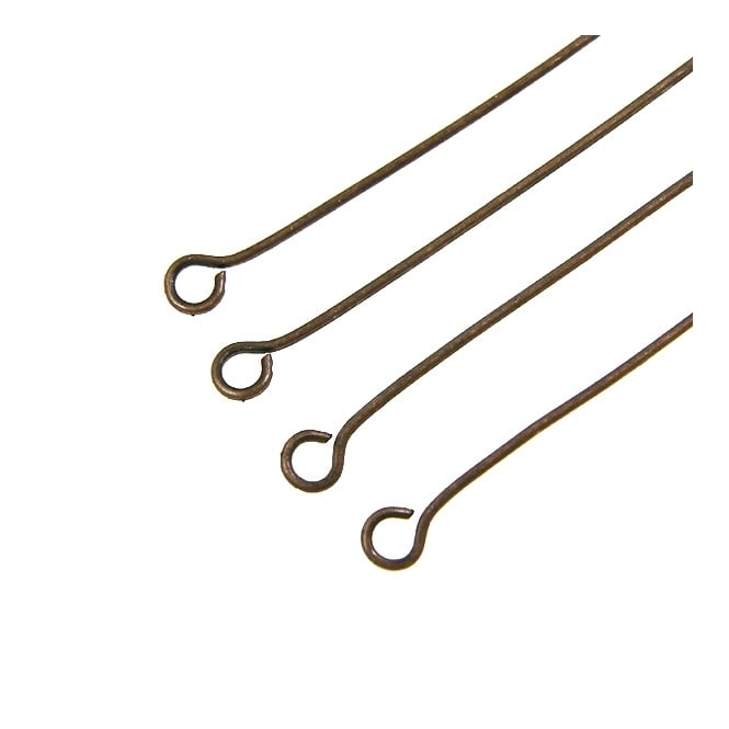 45mm Eyepins Findings - Antique Copper Plated - 50pcs