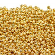 4mm Acrylic Spacer Beads - Gold Plated - 300pcs