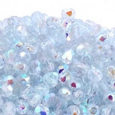 4mm Czech Faceted Round Glass Bead - Alexandrite AB - 50pk