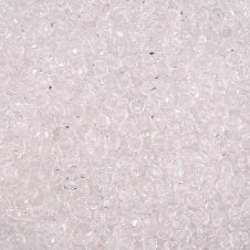 4mm Czech Faceted Round Glass Bead - Crystal - 50pk