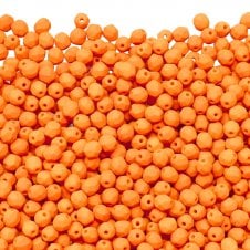 4mm Czech Faceted Round Glass Bead - Matte Lemongrass - 50pk