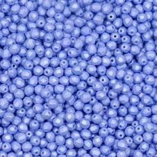 4mm Czech Faceted Round Glass Bead - Pastel Blue - 50pk